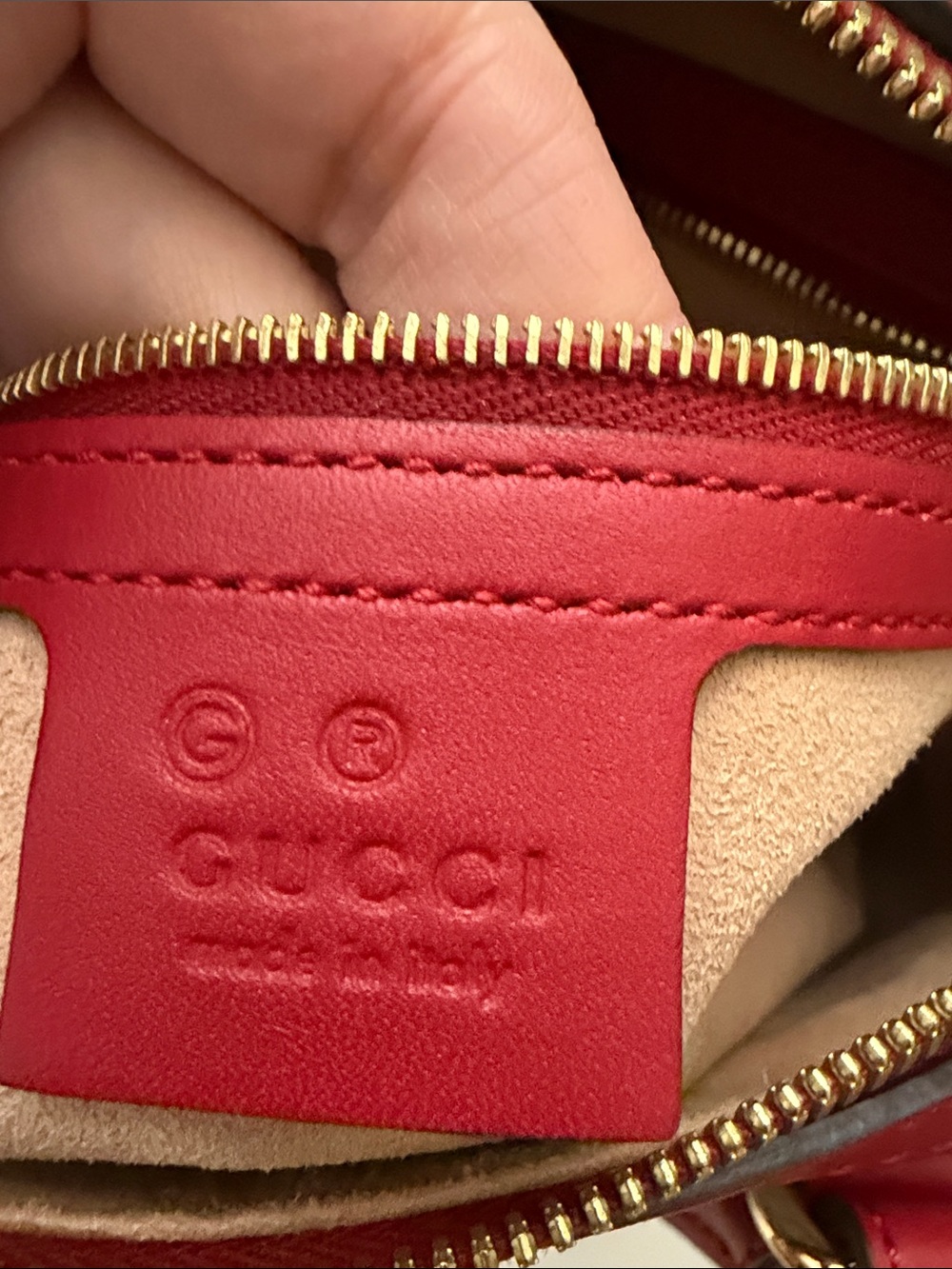 Gucci Blue Bloom GG Coated Canvas Small Boston Handbag 546314 - Picture 10 of 15